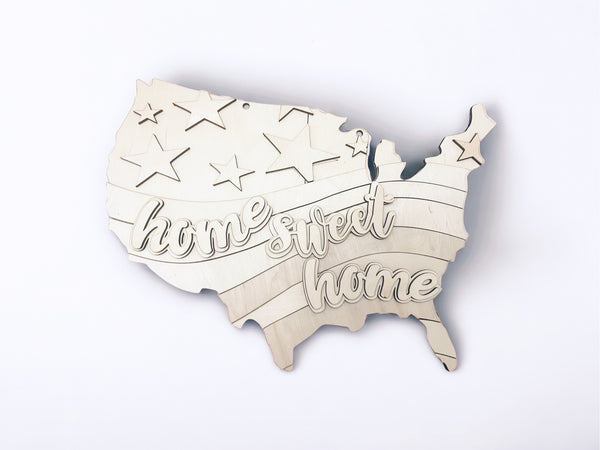 Home Sweet Home United States Sign