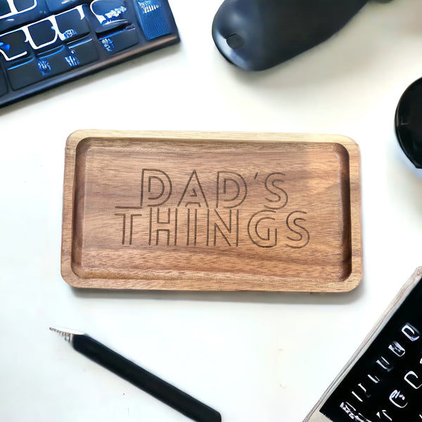 Dad’s Things Engraved Catchall Tray