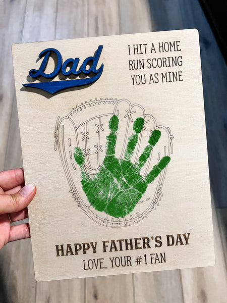 I hit a home run Father’s Day Sign