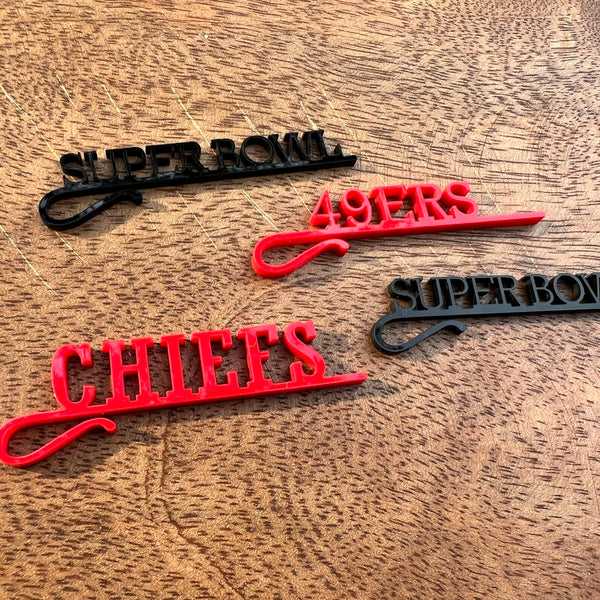 49ERS CHIEFS SUPER BOWL Drink Tag Charms