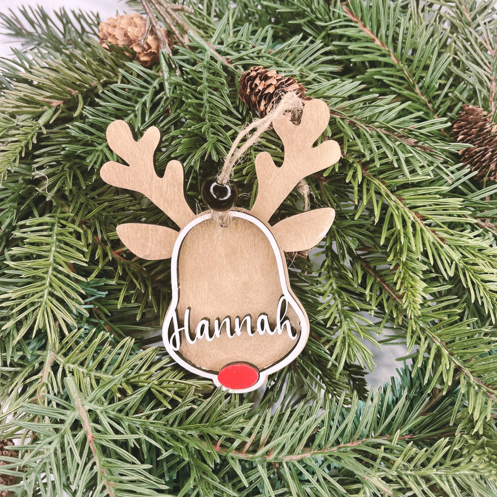 Personalized Reindeer Ornament