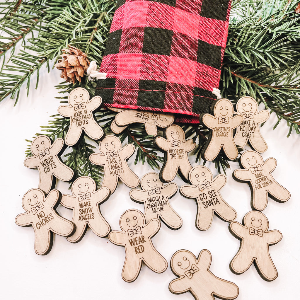Engraved Christmas Bucket List Tokens