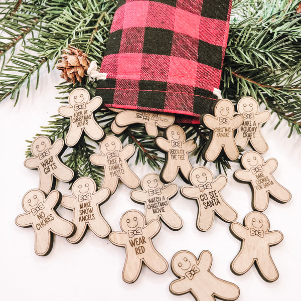 Engraved Christmas Bucket List Tokens