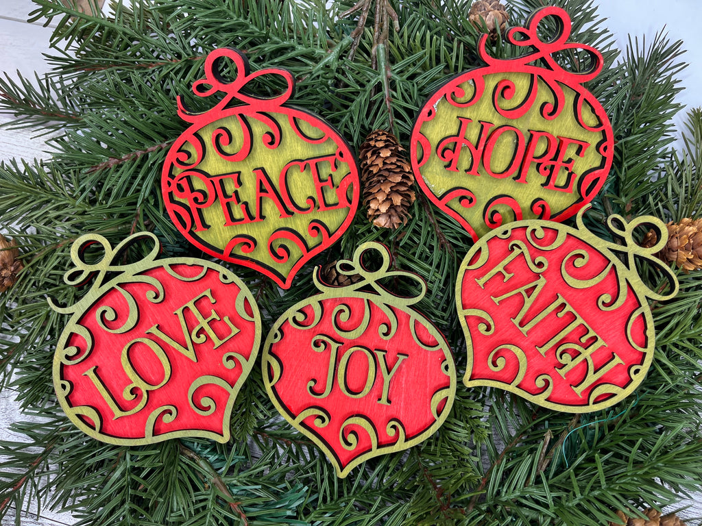 Ornate 5 Piece Ornament Set Kit {unfinished}