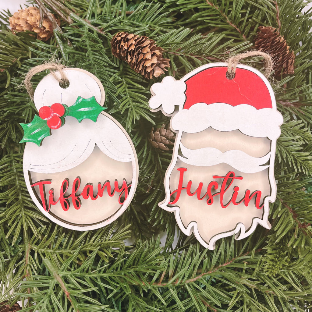 Personalized Santa or Mrs. Claus Ornament