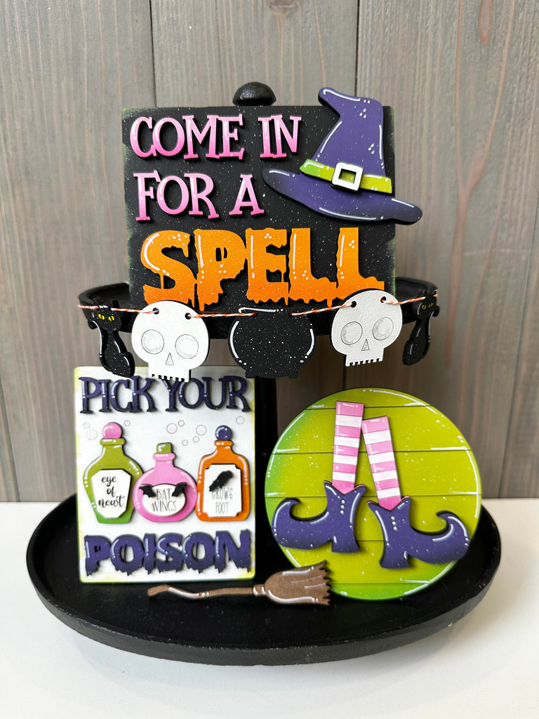Pick Your Poison Themed Tiered Tray Kit {unfinished}
