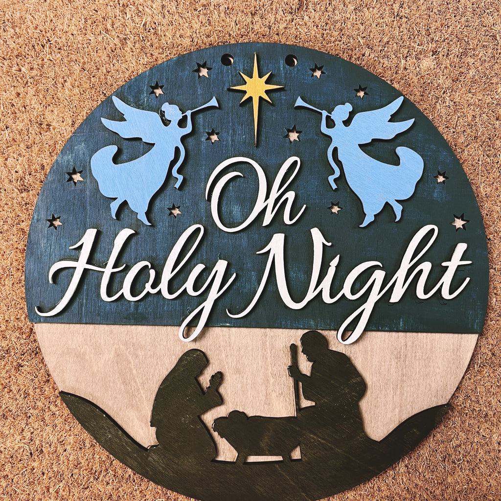 Oh Holy Night Door Hanger Kit {unfinished}