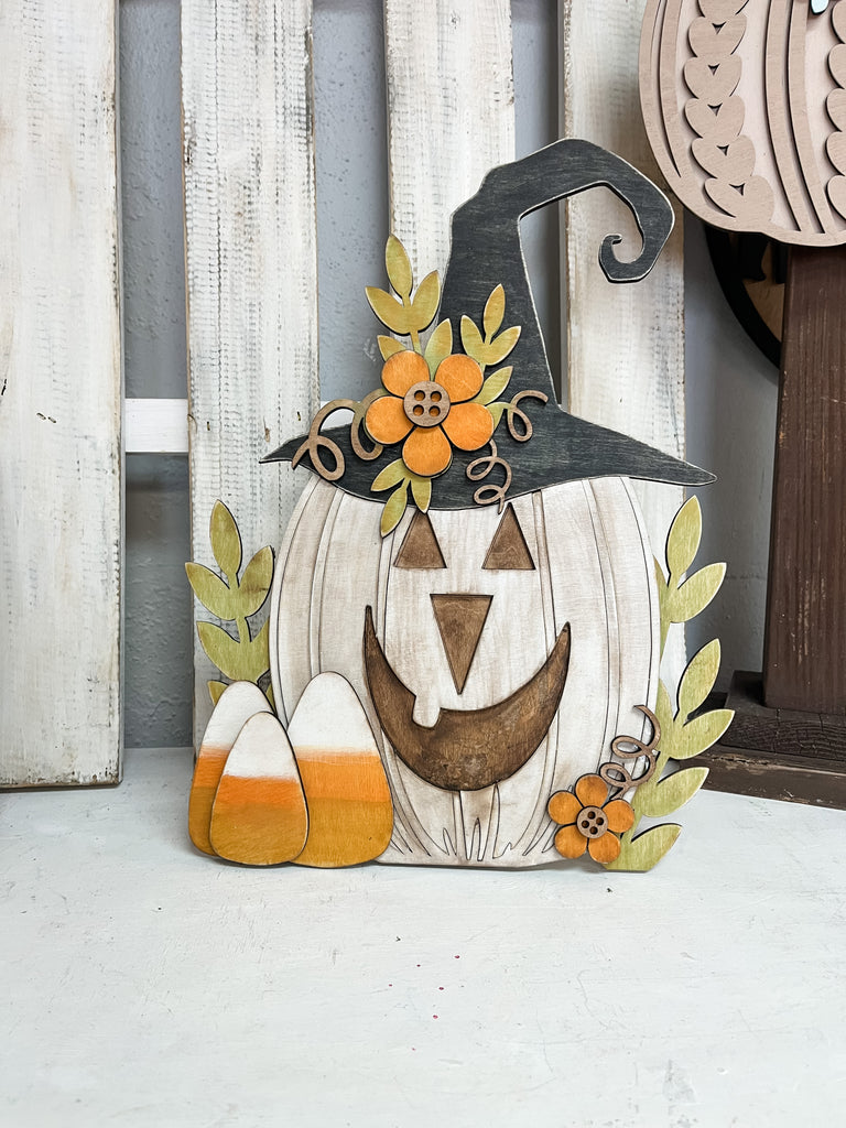 Witchy Pumpkin Shelf Sitter Kit {unfinished}