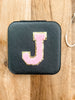 Chenille Letter Personalized Travel Jewelry Box