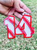 3D Acrylic Baseball/Softball Number Swag Tag