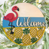 Flamingo Welcome Door Hanger Kit {unfinished}