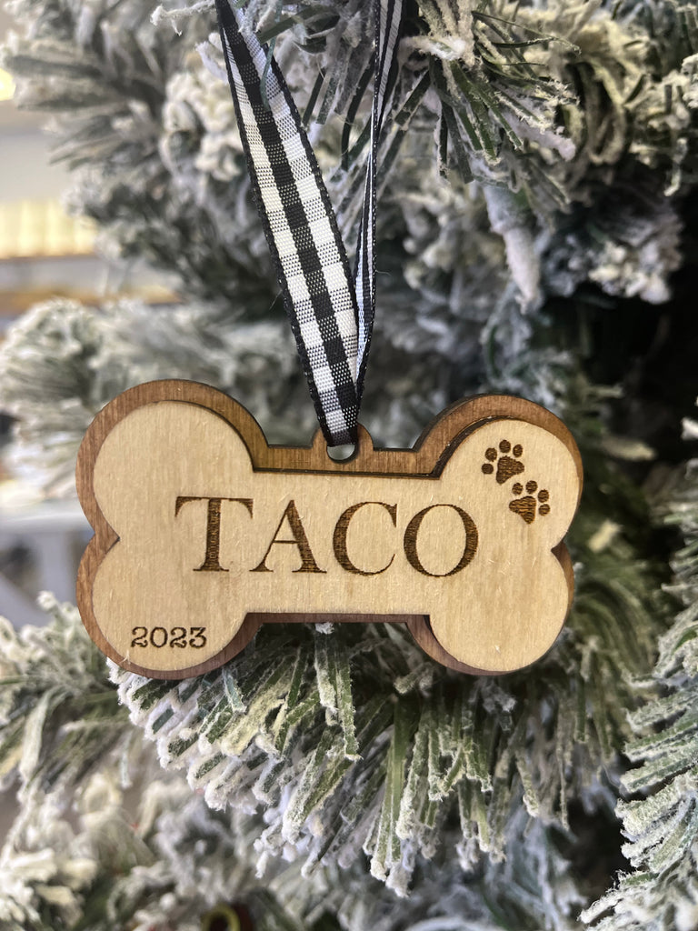 Personalized Dog Bone Ornament