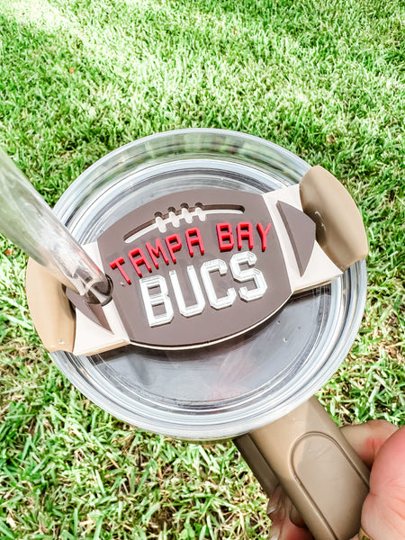 40oz/30oz 3D Tampa Bay Bucs Acrylic Stanley 2.0 Tumbler Topper/Tag