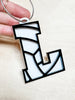 3D Acrylic Volleyball Letter or Number Swag Tag Charm