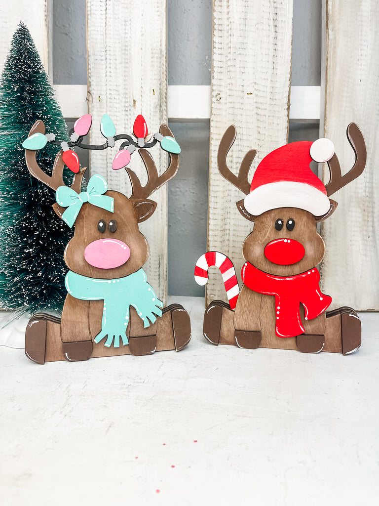 Kid’s Reindeer Shelf Sitter Kit {unfinished}