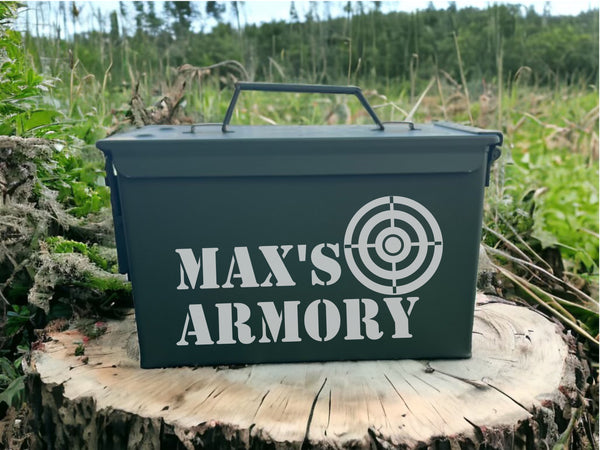 Personalized Armory Custom Engraved Ammo Can 50 Cal.| Military style | Gift for dad, granddad, son, husband | Groomsmen gift | Personalized storage