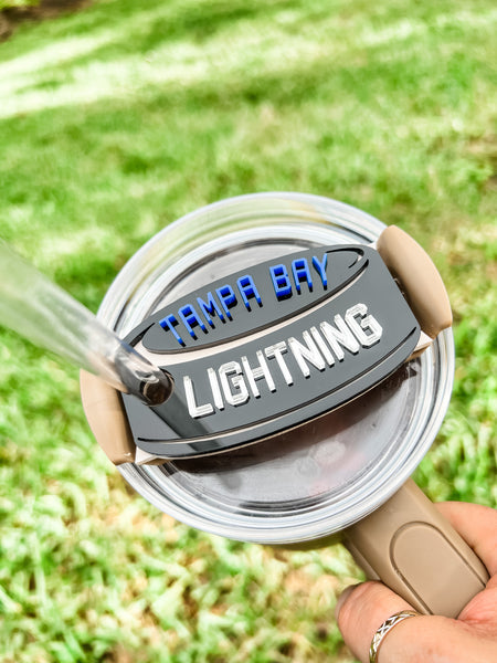 40oz/30oz 3D Tampa Bay Lightning Acrylic Stanley 2.0 Tumbler Topper/Tag