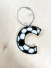 3D Acrylic Soccer Letter or Number Swag Tag Charm