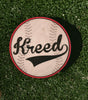 Personalized Round Baseball Sign