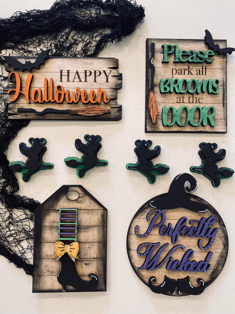 Perfectly Wicked Themed Tiered Tray Kit {unfinished}