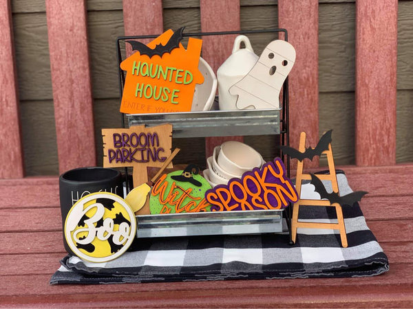 Haunted House Themed Tiered Tray Kit {unfinished}