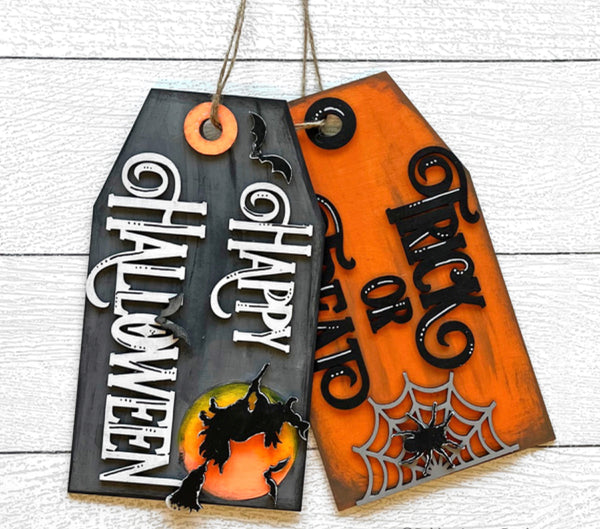 Happy Halloween Door Tags Kit {unfinished}