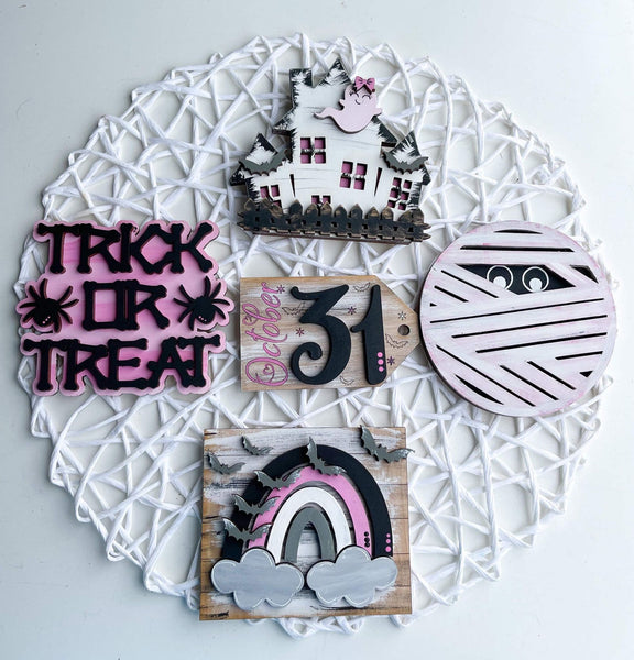 Trick or Treat Mummy Themed Tiered Tray Kit {unfinished}