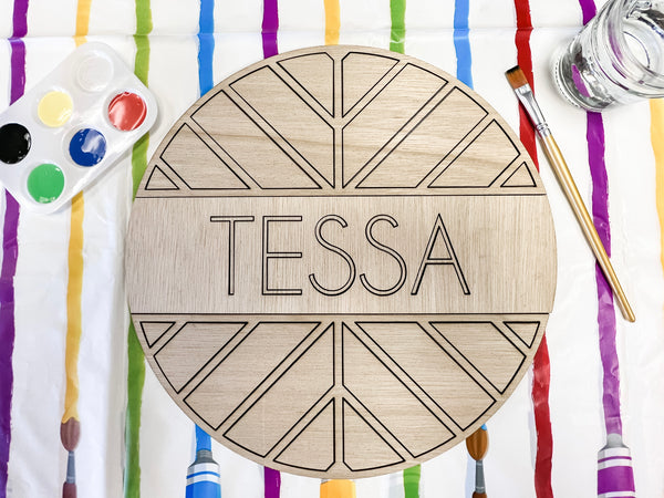 Personalized Round DIY Party Paint Kit