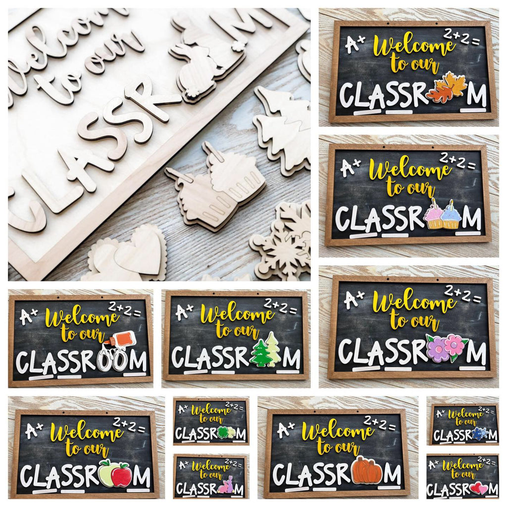 Interchangeable Classroom Sign Kit {unfinished}