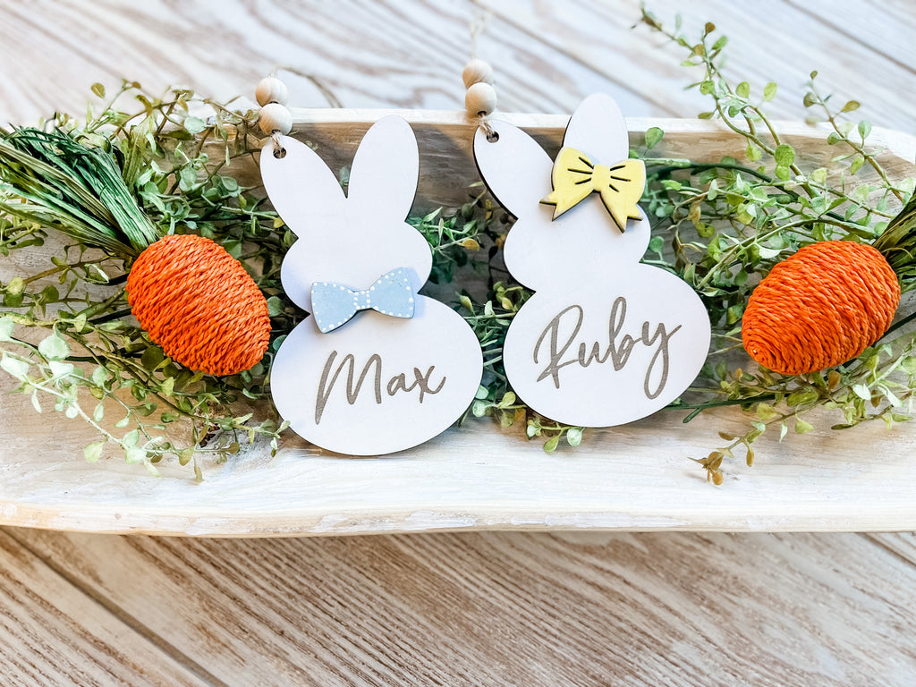 Personalized Boy or Girl Bunny Basket Tags