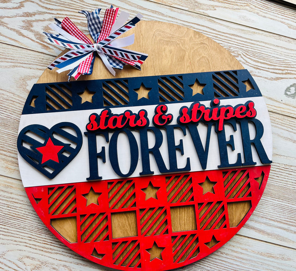 Stars & Stripes Forever Door Hanger Kit {unfinished}