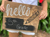 REVERSIBLE Chalkboard School Sign Kit {unfinished}