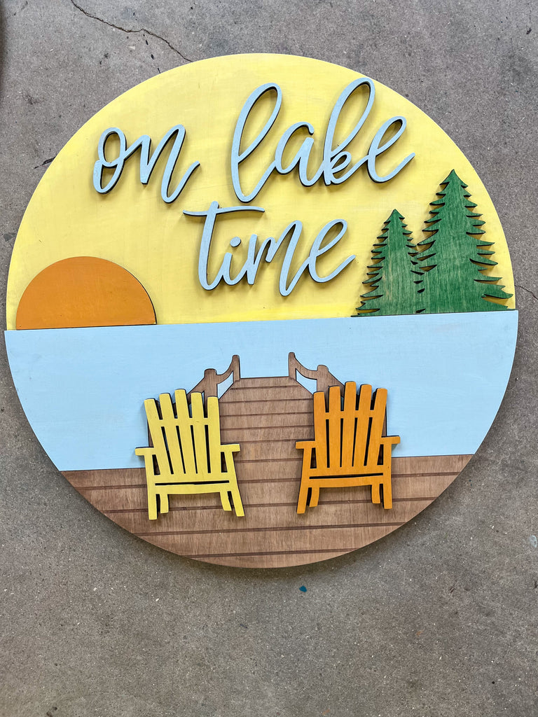 On Lake Time Door Hanger Kit {unfinished}