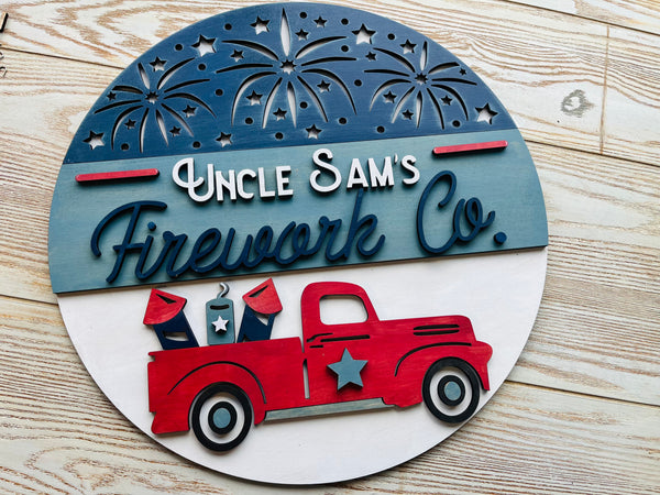Uncle Sam’s Door Hanger Kit {unfinished}