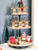 Santa, Mrs. Claus and their reindeer Tiered Tray Kit {unfinished}