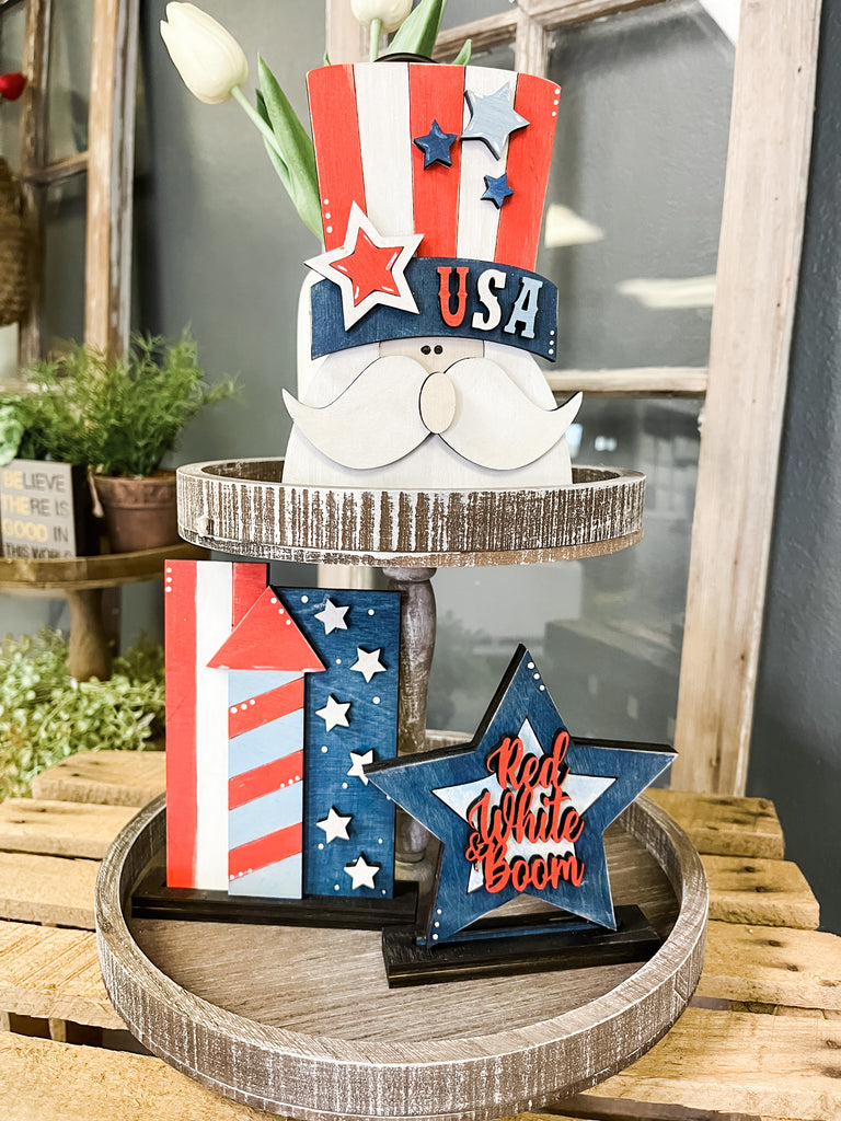 Red, White & Boom Trio Kit {unfinished}