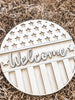 Patriotic WELCOME Round Sign Kit {unfinished}